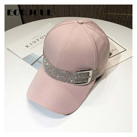 Nowe mody pas z kryształkami czapki baseballowe dla kobiet Snapback czapki sportowe odkryty kapelusz słońce Gorras czarny kapelusz 1